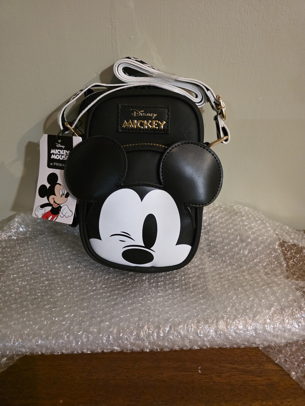 Disney Mickey Black & White Crossbody Bag
